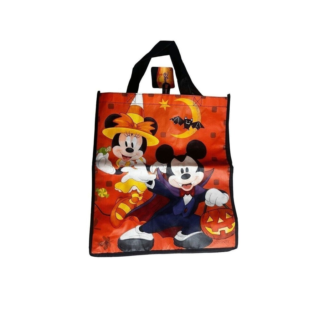 Disney Halloween Tote Bag Orange Black 15" x 13 1/2"